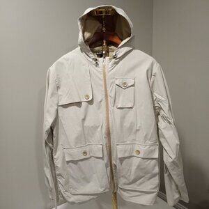 UNDER ARMOUR BEIGE|WHITE STRIPE ANORAK WITH HOOD MEN SIZE XXL